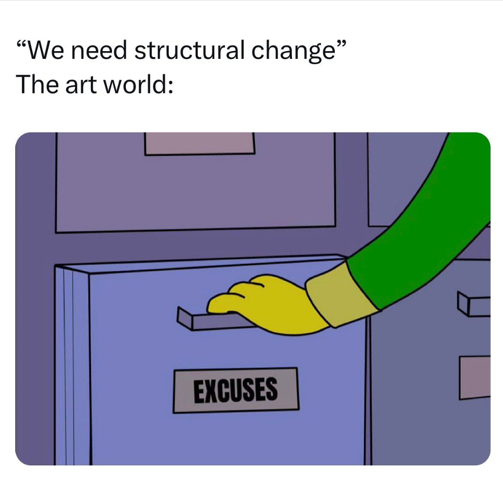 meme from clemens about art world